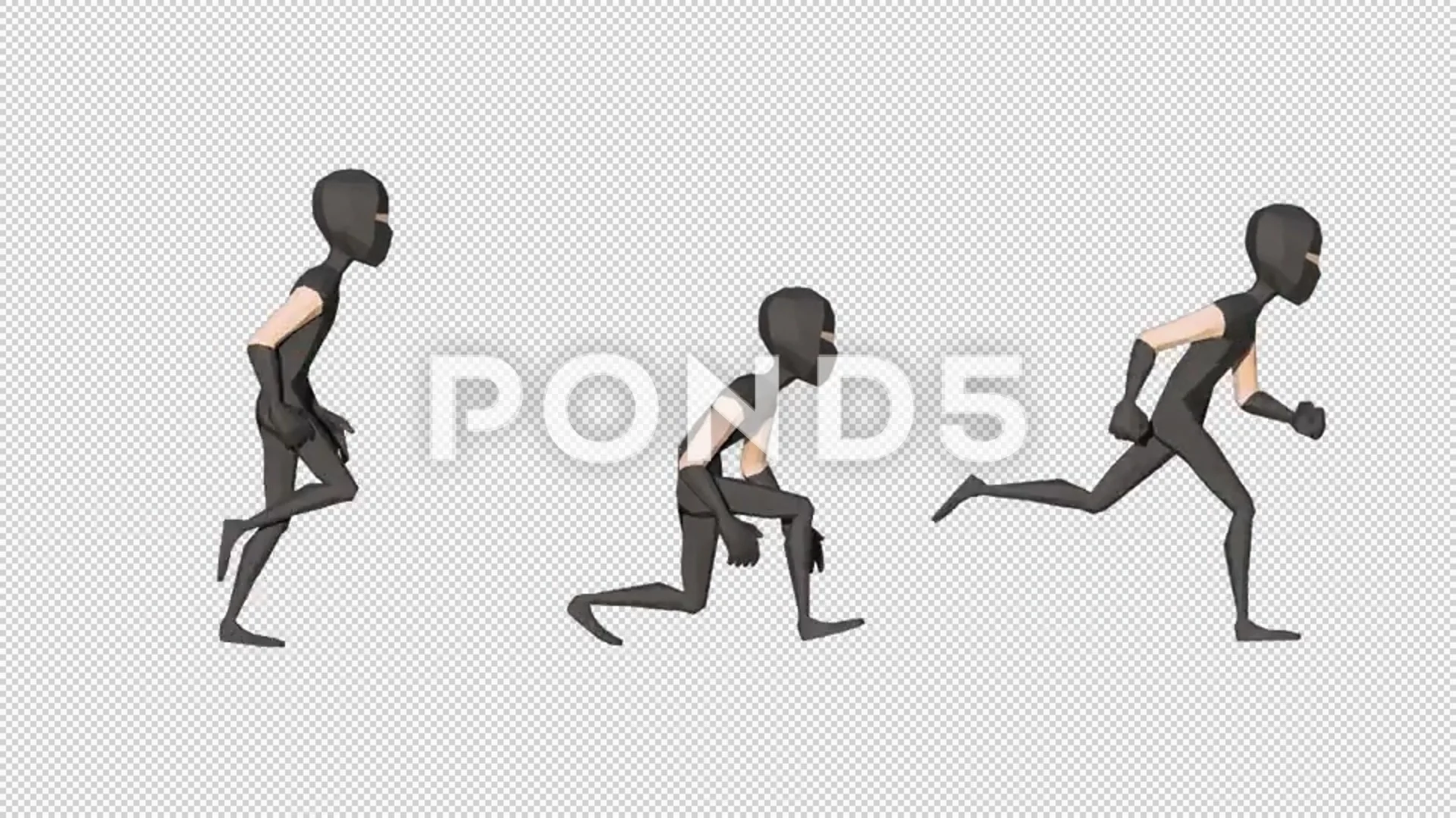 Character ninja running and sneakung ani... | Stock Video | Pond5