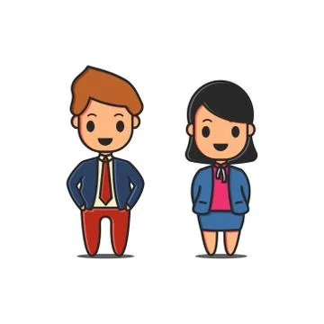 Character of office workers vector Stock Illustration