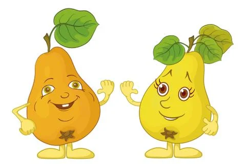 Character pears Stock Illustration