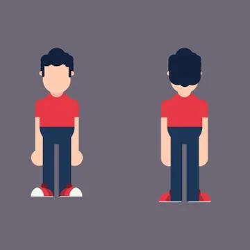 Character Perspective Flat design Illustration Vector Illustrazione stock