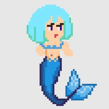 Character in pixel art style Stock Illustration