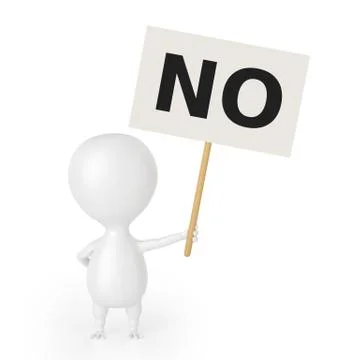 Character With Placard (NO) Stock Illustration