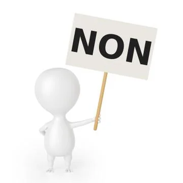 Character With Placard (NON) Stock Illustration