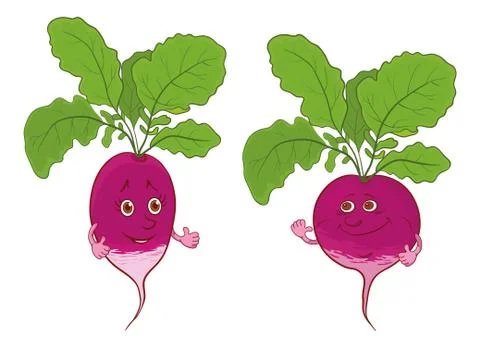 Character radish Stock Illustration