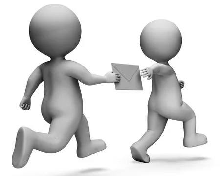 Character Relay Represents Track And Field And Athlete 3d Rendering Stock Illustration