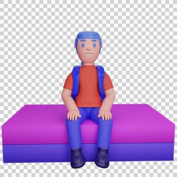 A character riding a rocket Stock Illustration