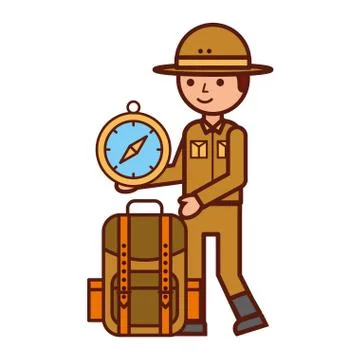 Character safari concept Stock Illustration