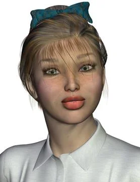 Character sally: expression amused Stock Illustration