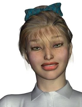 Character sally: expression aversion Stock Illustration