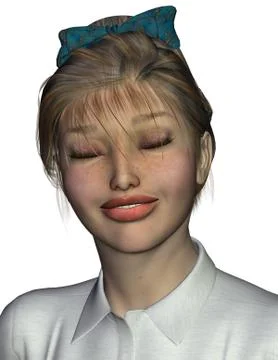 Character sally: expression bliss Stock Illustration