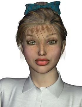 Character sally: expression bright Stock Illustration