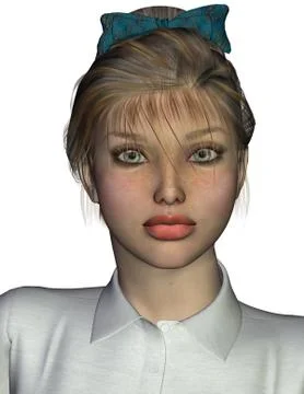 Character sally: expression clarity Stock Illustration