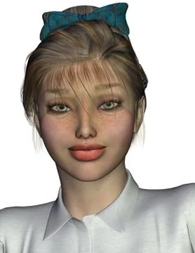 Character sally: expression compassion Stock Illustration