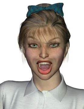 Character sally: expression delighted Stock Illustration