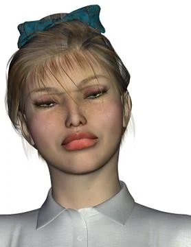 Character sally: expression fuming Stock Illustration