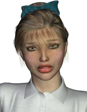 Character sally: expression hurt Stock Illustration