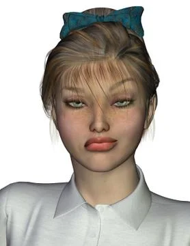 Character sally: expression incongruent Stock Illustration