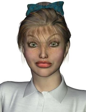 Character sally: expression intense Stock Illustration