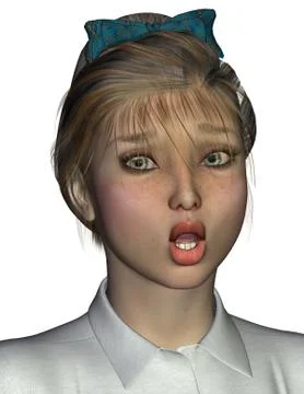 Character sally: expression ooops Stock Illustration