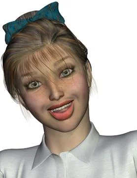 Character sally: expression surprised Stock Illustration