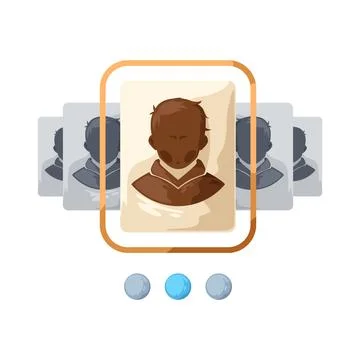 Character selection illustration Stock Illustration
