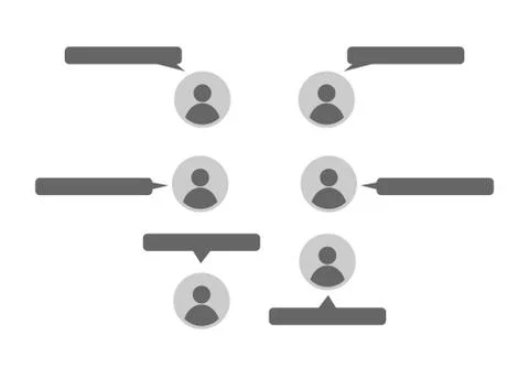 Character set for chats and conversations Stock Illustration