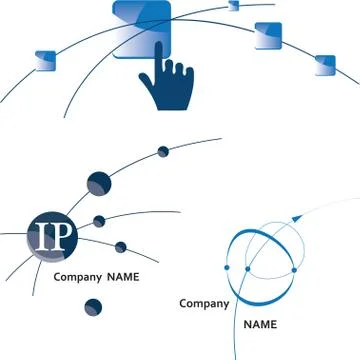 Character set. Global communication Stock Illustration