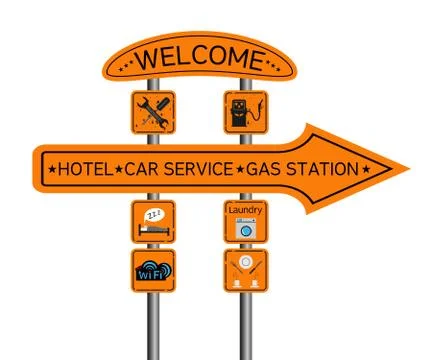 Character set of pointers Stock Illustration