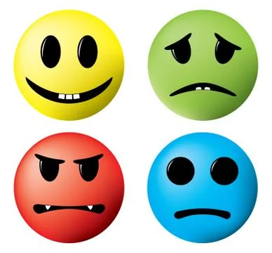 Character set, smiles. Stock Illustration