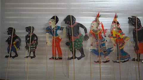 The character shadow play in thailand Stock Footage 126232053