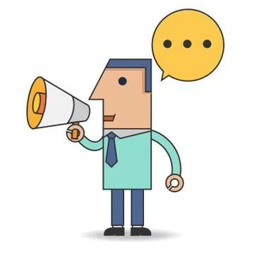 Character Showing Announcements Stock-Illustration