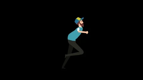 Character Silly Walk Stock Footage 76098695