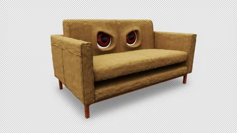 Character Sofa Talking Looped Alpha Channel Stock Footage 232134051