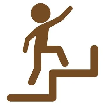Character Steps Upstairs Icon Illustrazione stock