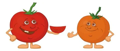Character tomatoes friends Stock Illustration