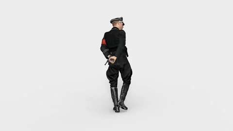Character in the Uniform, Animation, Alpha Chanel Stock Footage 85927271