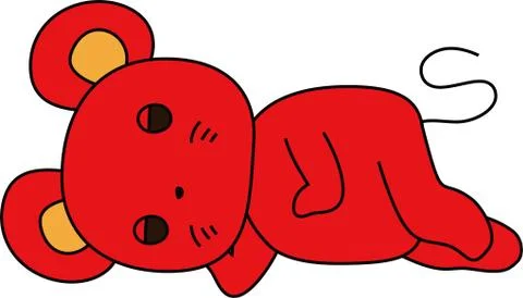 Character of various Red rat Stock Illustration