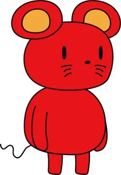 Character of various Red rat Stock Illustration