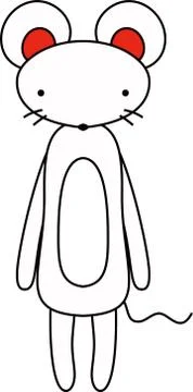 Character of various white rat Stock Illustration