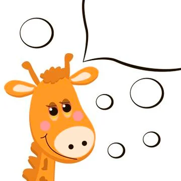 A character with a white cloud design element speech dialogue Stock Illustration