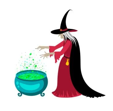 Character witch for Halloween Stock-Illustration