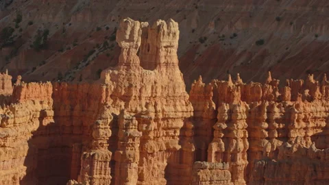 Characteristic hoodoos at Sunset Point at Bryce Canyon Stock Footage 214390796