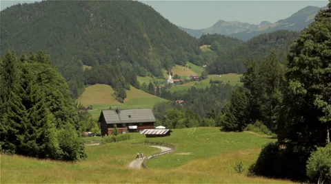 Characteristic view of bavarian scenery Stock Footage 27843065