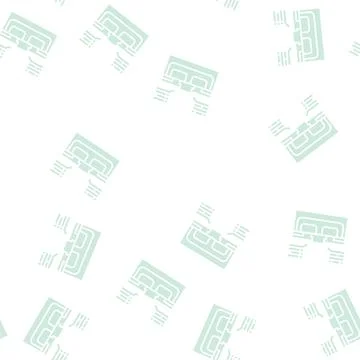 Characteristics semiconductor glyph seamless pattern Stock Illustration