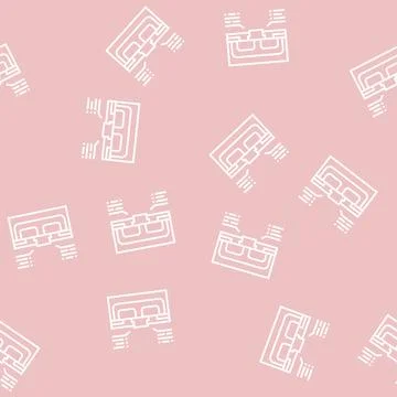 Characteristics semiconductor line seamless pattern Stock Illustration