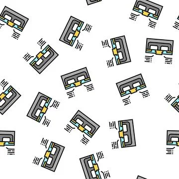 Characteristics semiconductor vector seamless pattern Stock Illustration