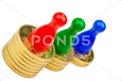 Characters on coins Stock Photos