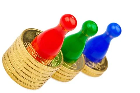 Characters on coins Stock Photos