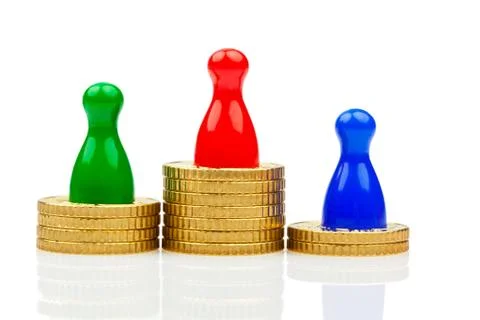 Characters on coins Stock Photos