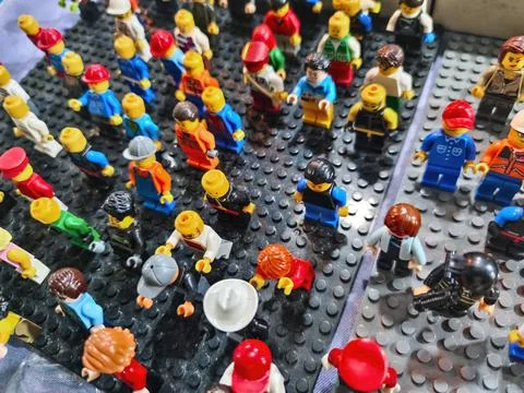 Characters from construction games macro shoot Stock Photos